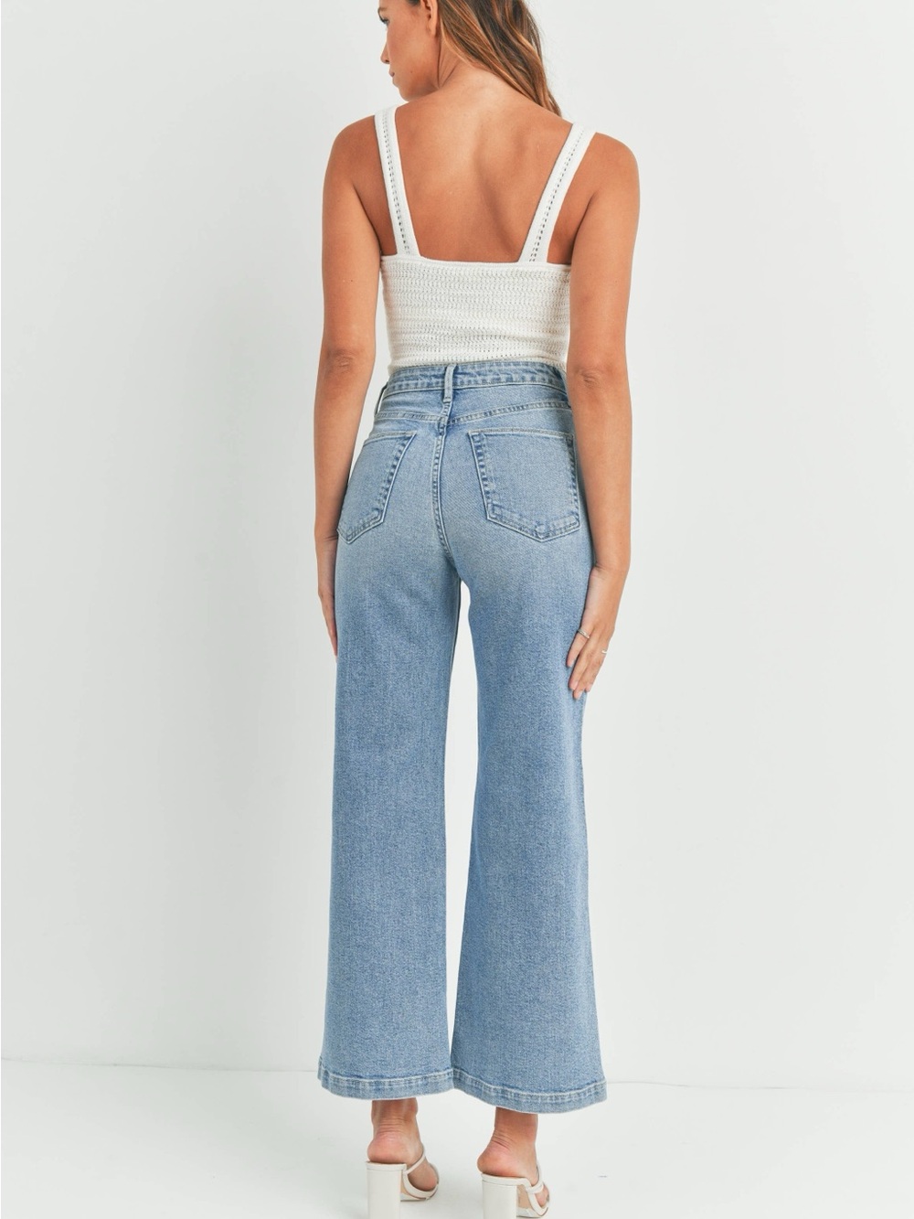 Just Black Light Blue High-Rise Wide-Leg Jeans - Picture 3 of 4